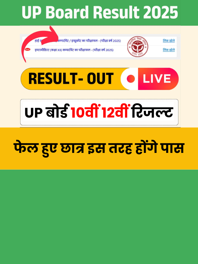 UP Board 10th 12th Result 2025 Out Today: फेल हुए छात्र ना हो निराश