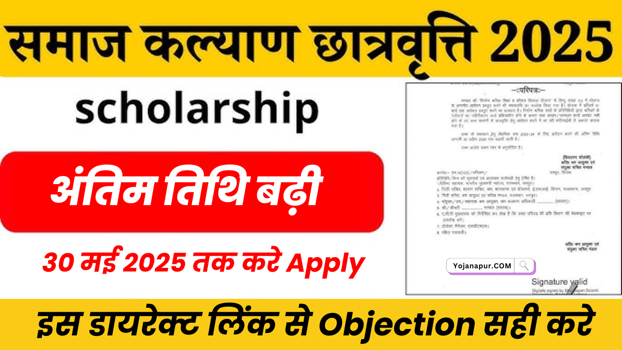 Rajasthan Samajh kalyaan Chatravriti Yojana 2025