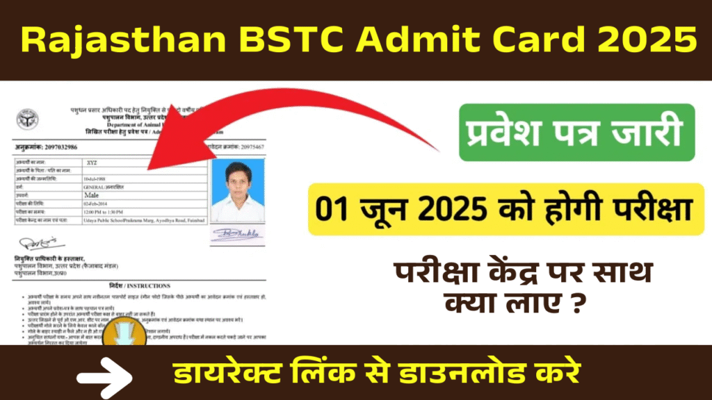 Rajasthan BSTC Admit Card 2025
